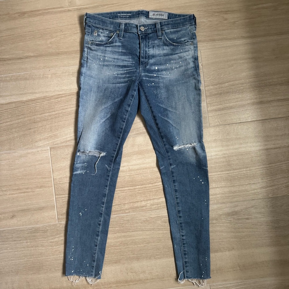AG The Legging Ankle Jeans Splatter 29R